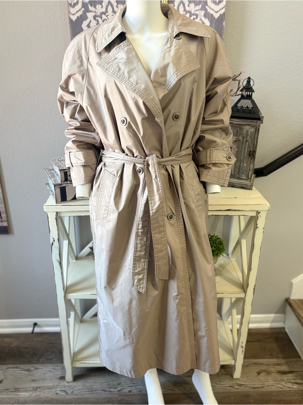 Vintage F.S.L. Collection Long Trench Coat with Removable Liner & Belt